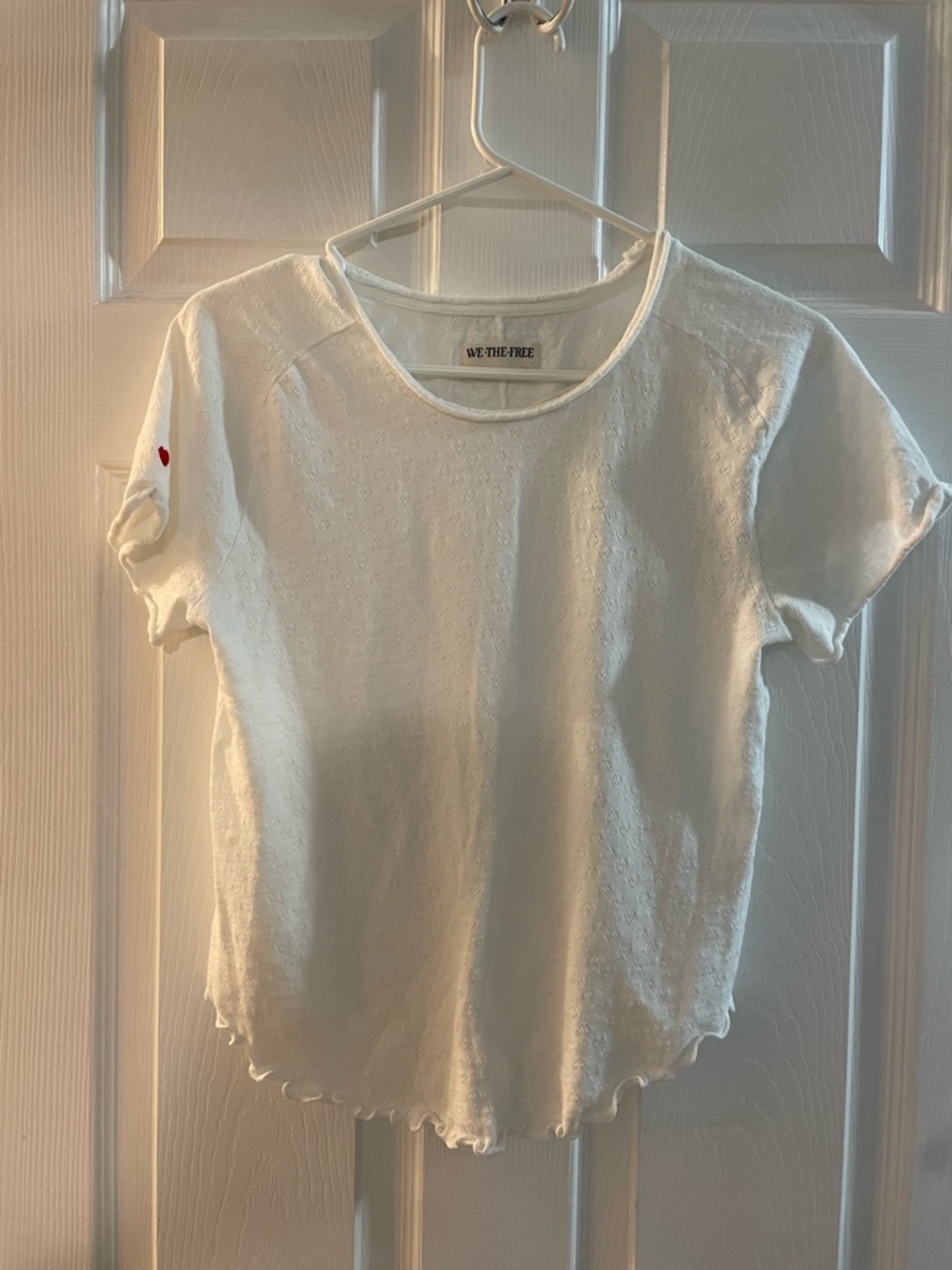 We The Free White Eyelet Crewneck Tank